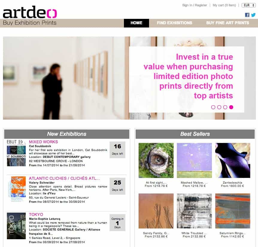 Artdeo home page