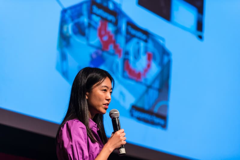 Serena Yeung, a computer vision PhD candidate at Stanford University, won the Entrepreneurial Computer Vision Challenge with her EgoStitch.  ©Dan Taylor/Heisenberg Media