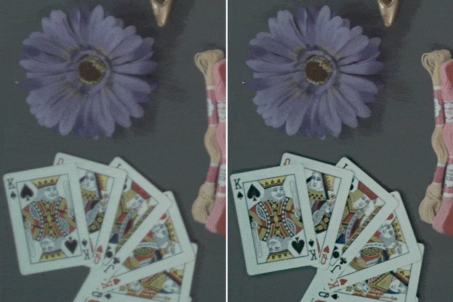 Another example of computational imaging. Left: Standard Image Capture; Right: With Virtual Lens