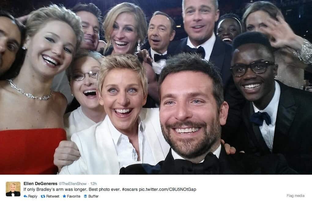 ellen degeneres oscar selfie