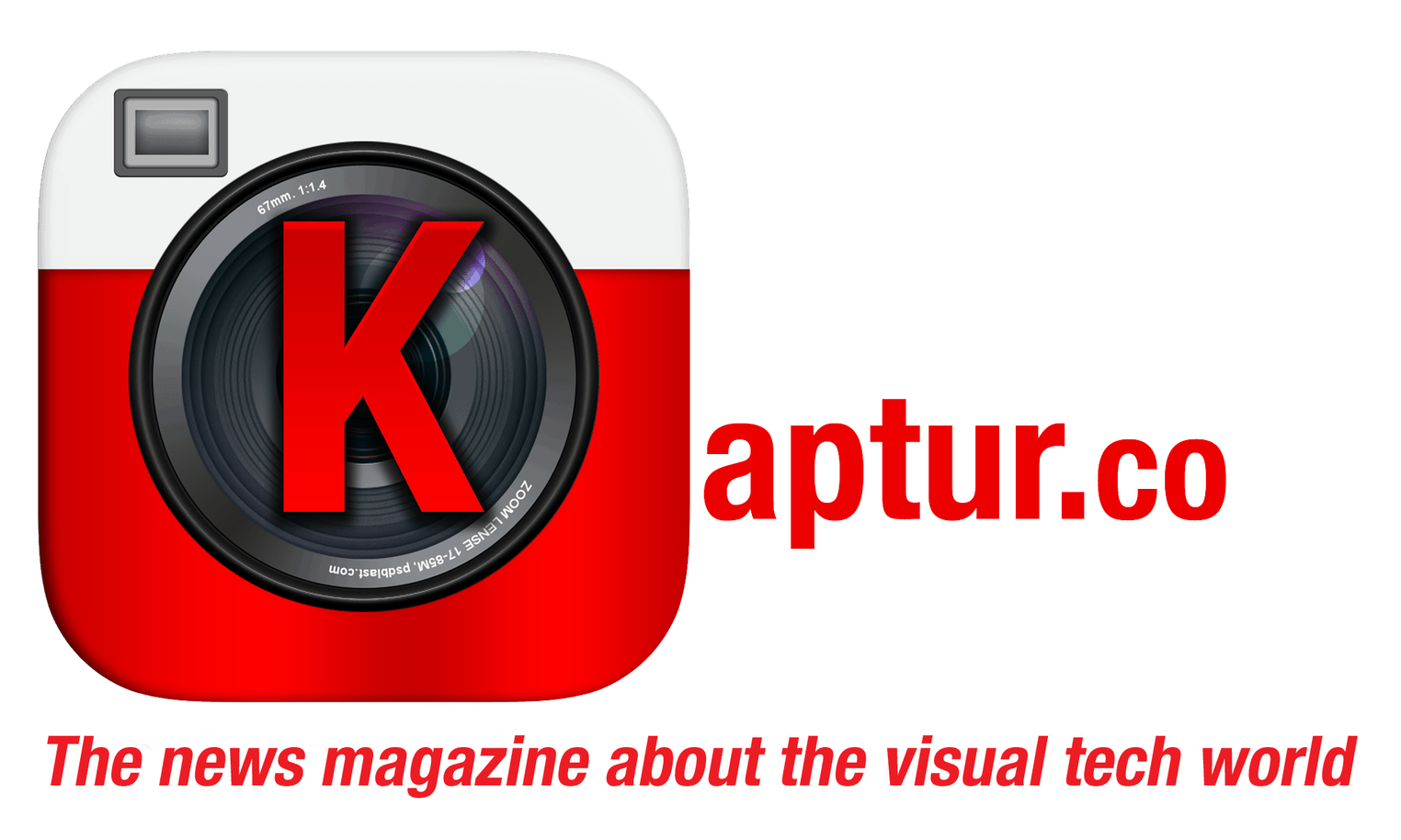 Kaptur logo with camera lens, representing visual tech news platform.