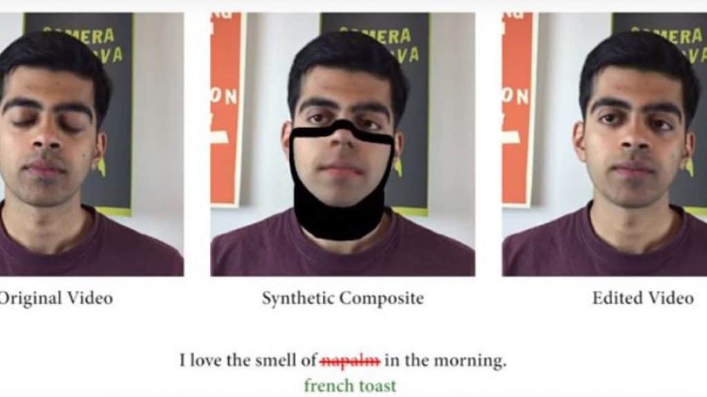 Researchers tested software that uses 3D models of a person's face to build new footage. (YouTube)