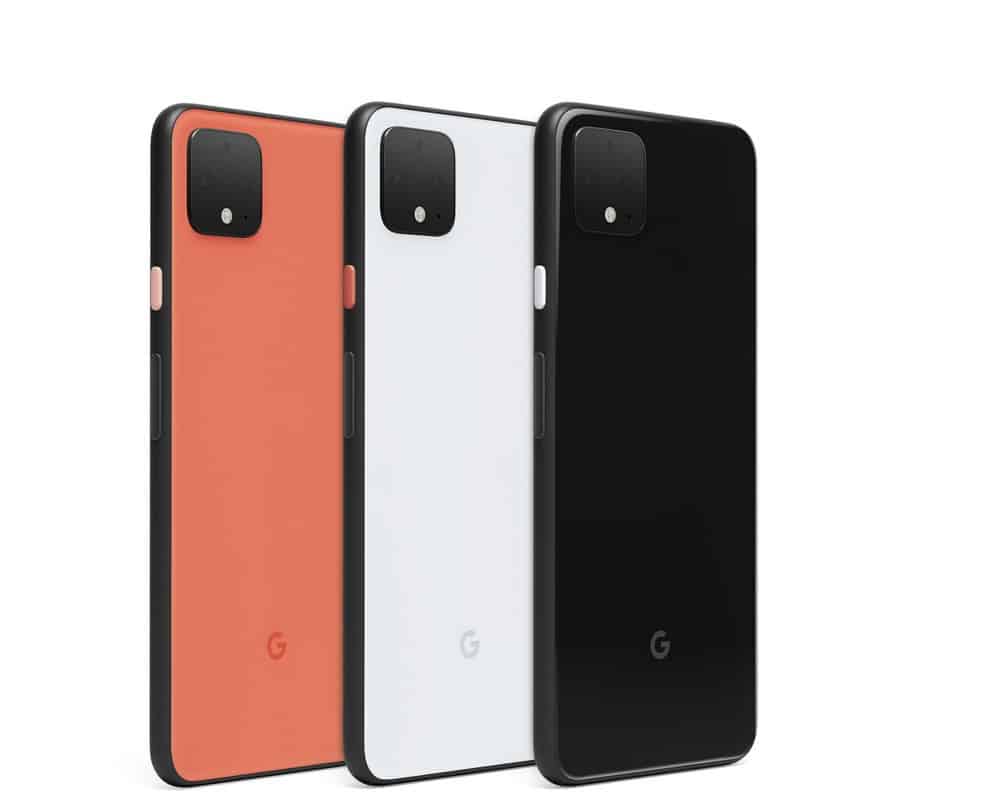 Both Pixel 4 phones will come in three colors, including the Just Black, Clearly White and a limited edition Oh So Orange. © Google