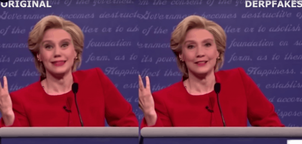 Example of a deepfake video