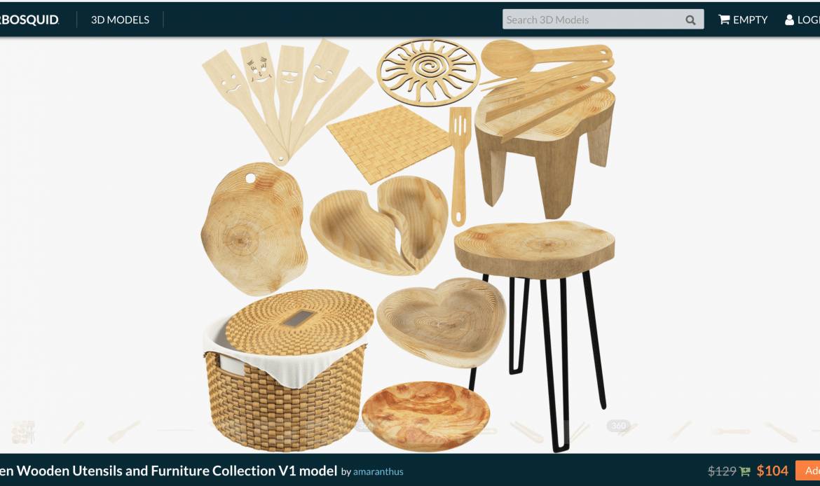 Screenshot of Turbo Squid website