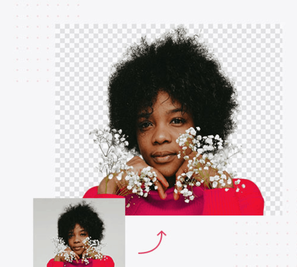 Screenshot of cutout.pro automated background removal solution