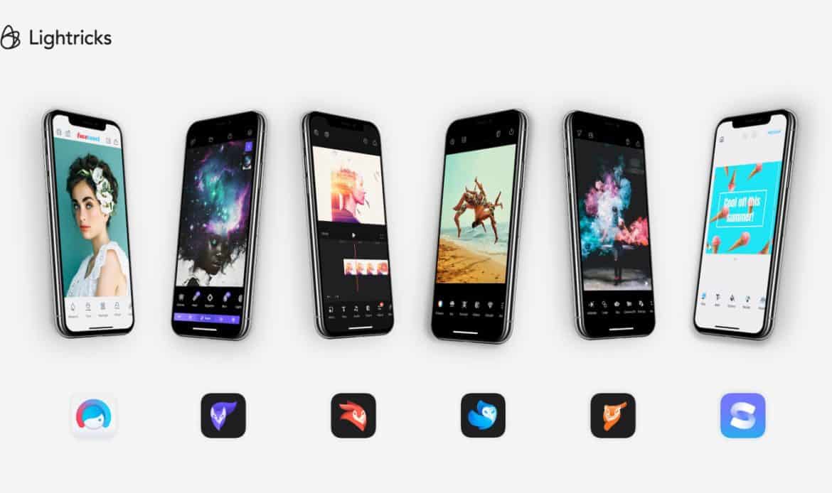 Lineup of all Lightricks apps