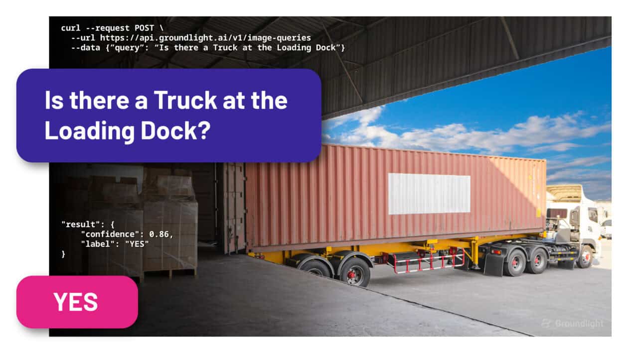 Loading dock with a large container truck at Kaptur facility.