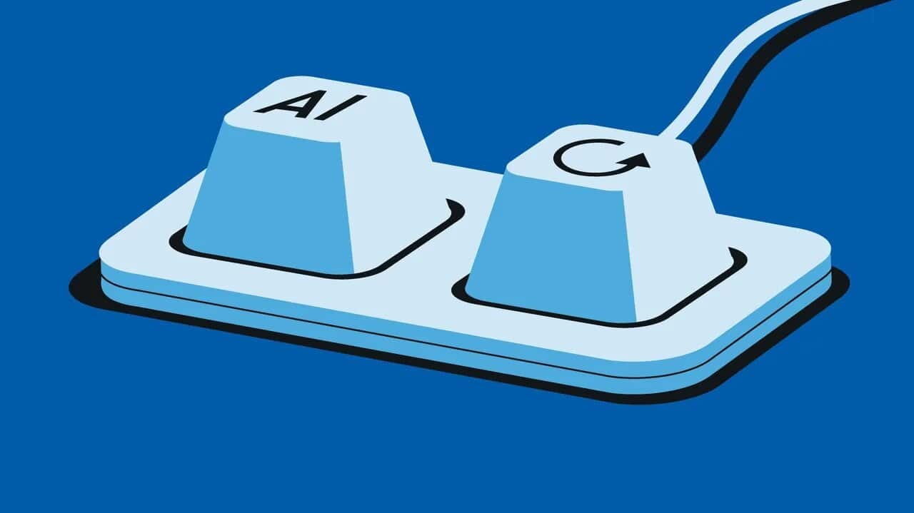 AI keyboard with customizable keys for enhanced digital work and creative projects.