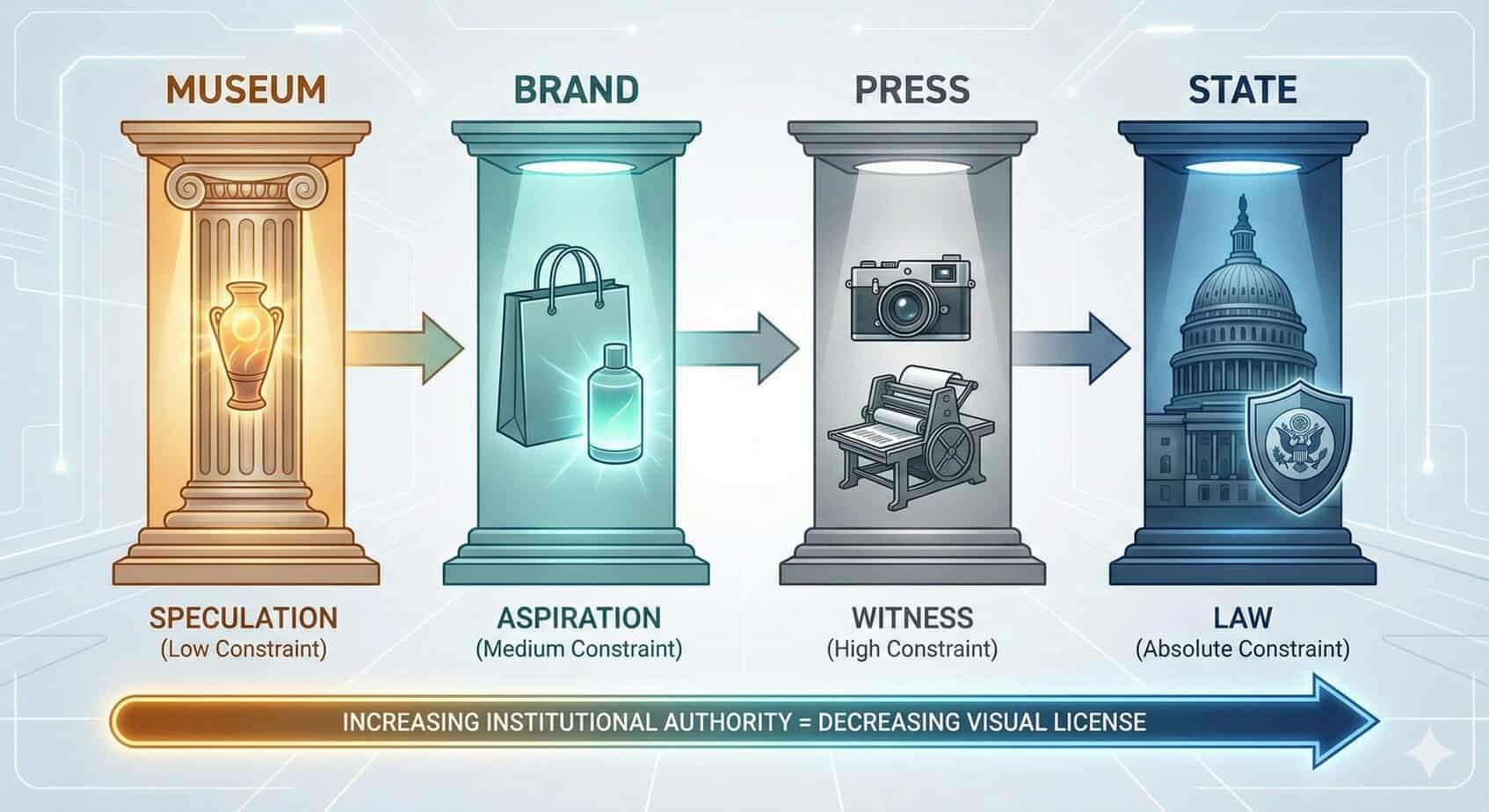 From Museum to the State, each public trust organization and company needs to have less freedom in using generated content