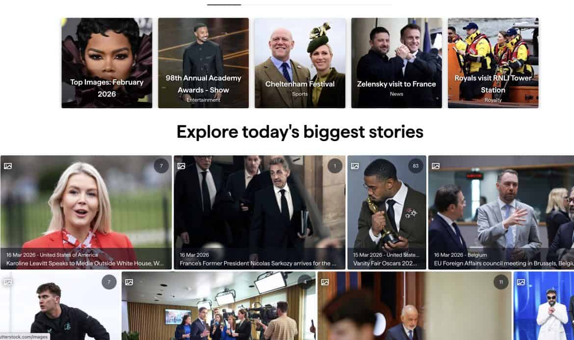 Shutterstock News Home page