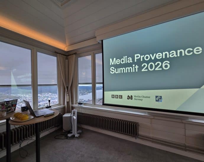 Media Provenance Summit 2026 presentation slide in Bergen, Norway.